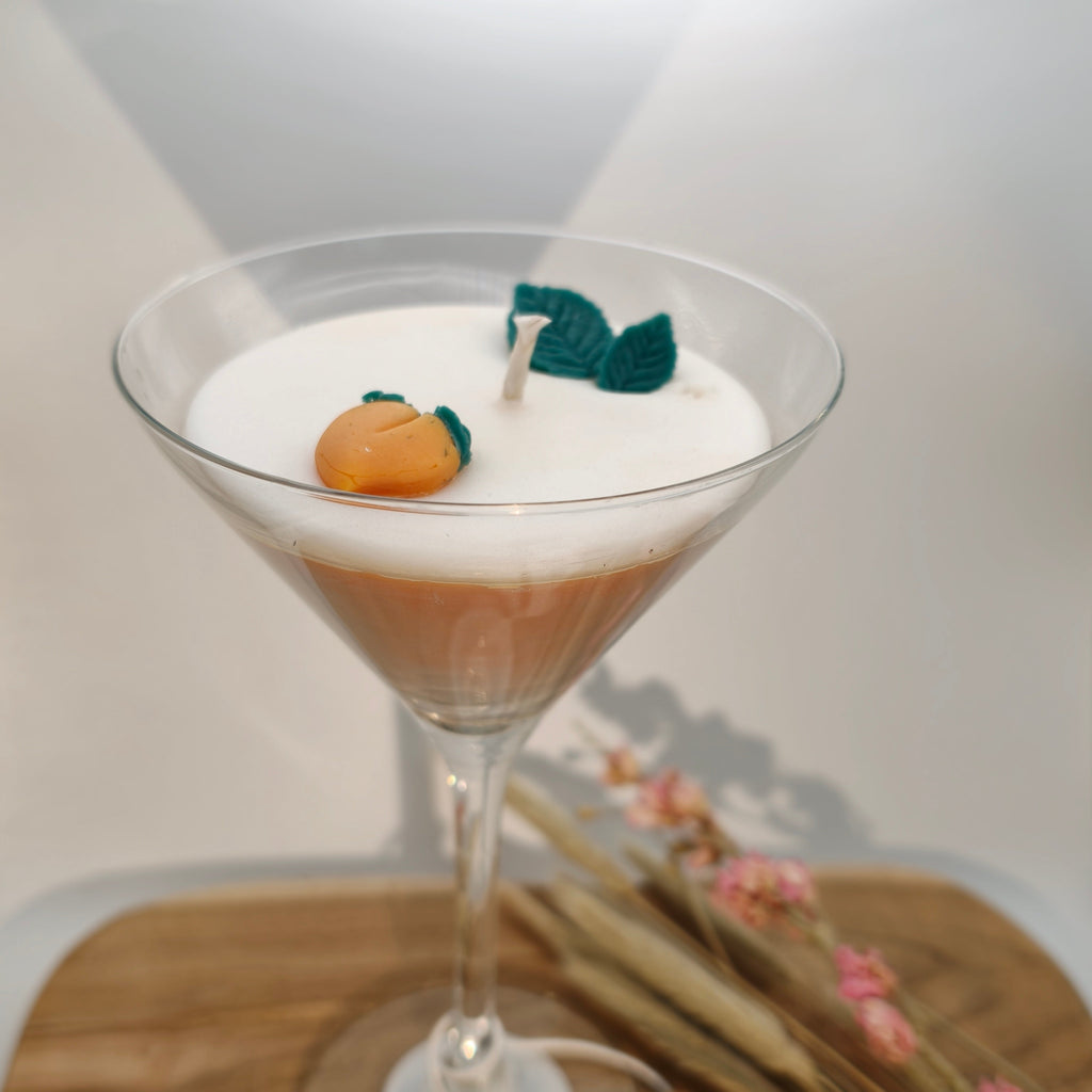 Peach Bellini – Handgemaakte perzik cocktail kaars (Limited Edition)