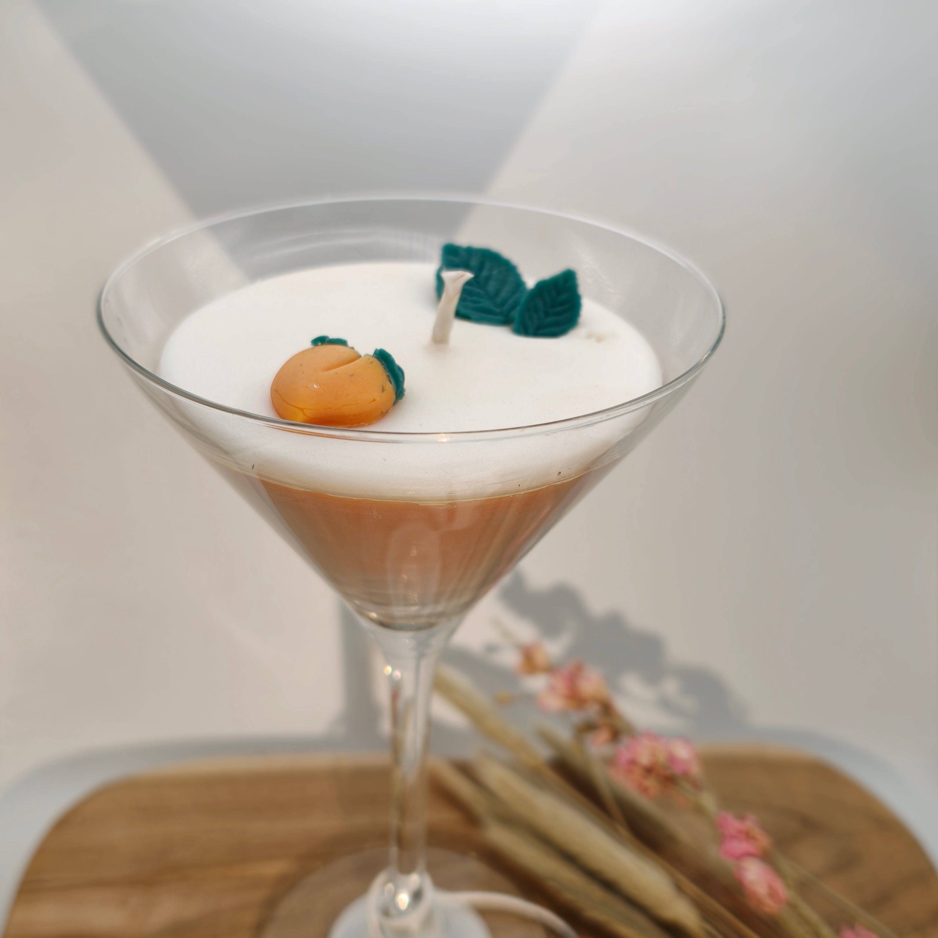 Peach Bellini – Handgemaakte perzik cocktail kaars (Limited Edition)