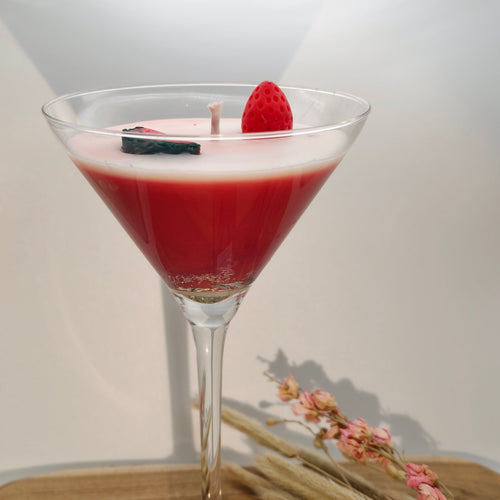 Berry Melon Splash – Handgemaakte meloen & rood fruit cocktail kaars (Limited Edition)