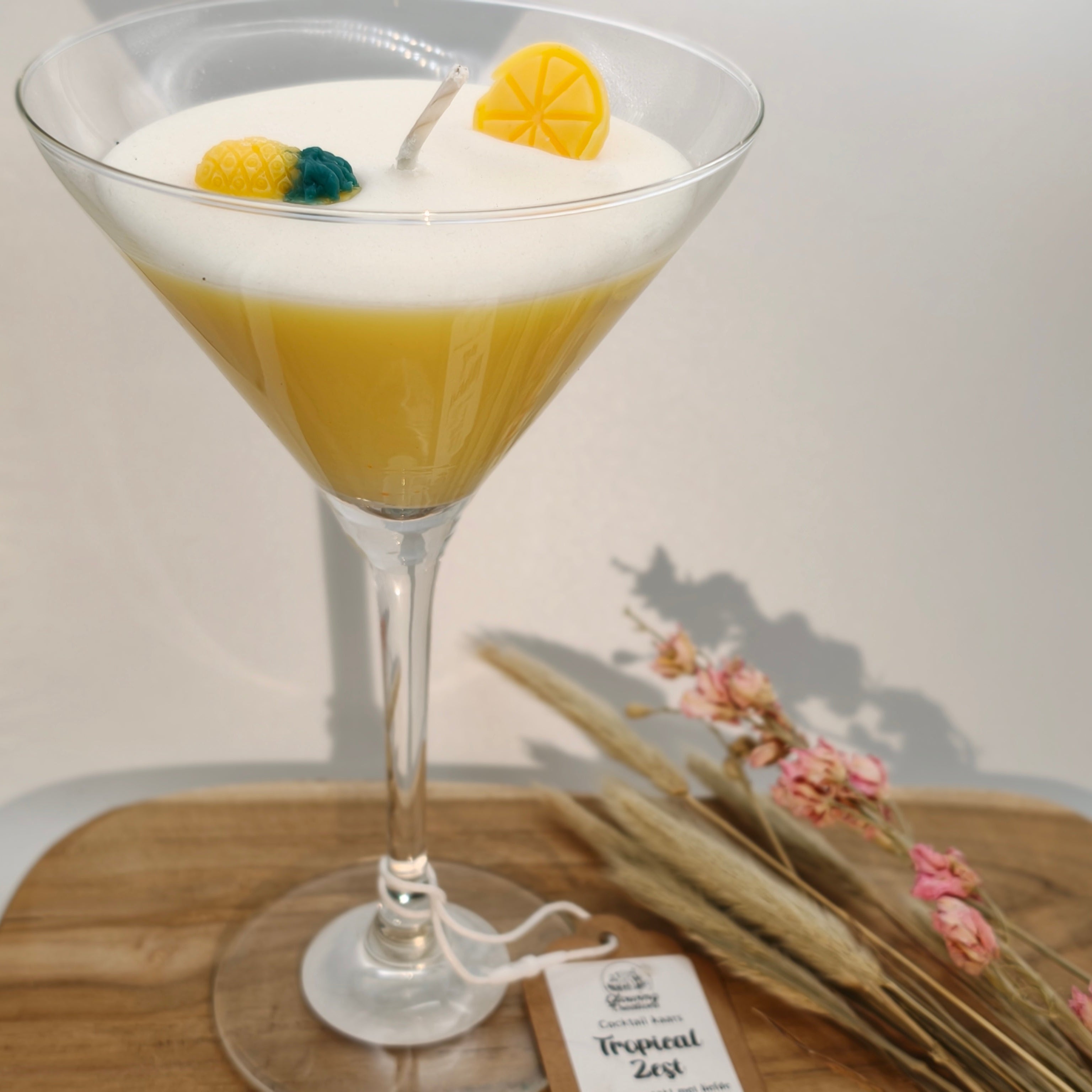 Tropical Zest – Handgemaakte ananas & citroen cocktail kaars (Limited Edition)