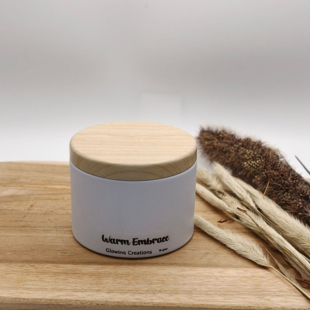 Warm Embrace – Sandalwood & Vanilla | Scented Candle in Tin