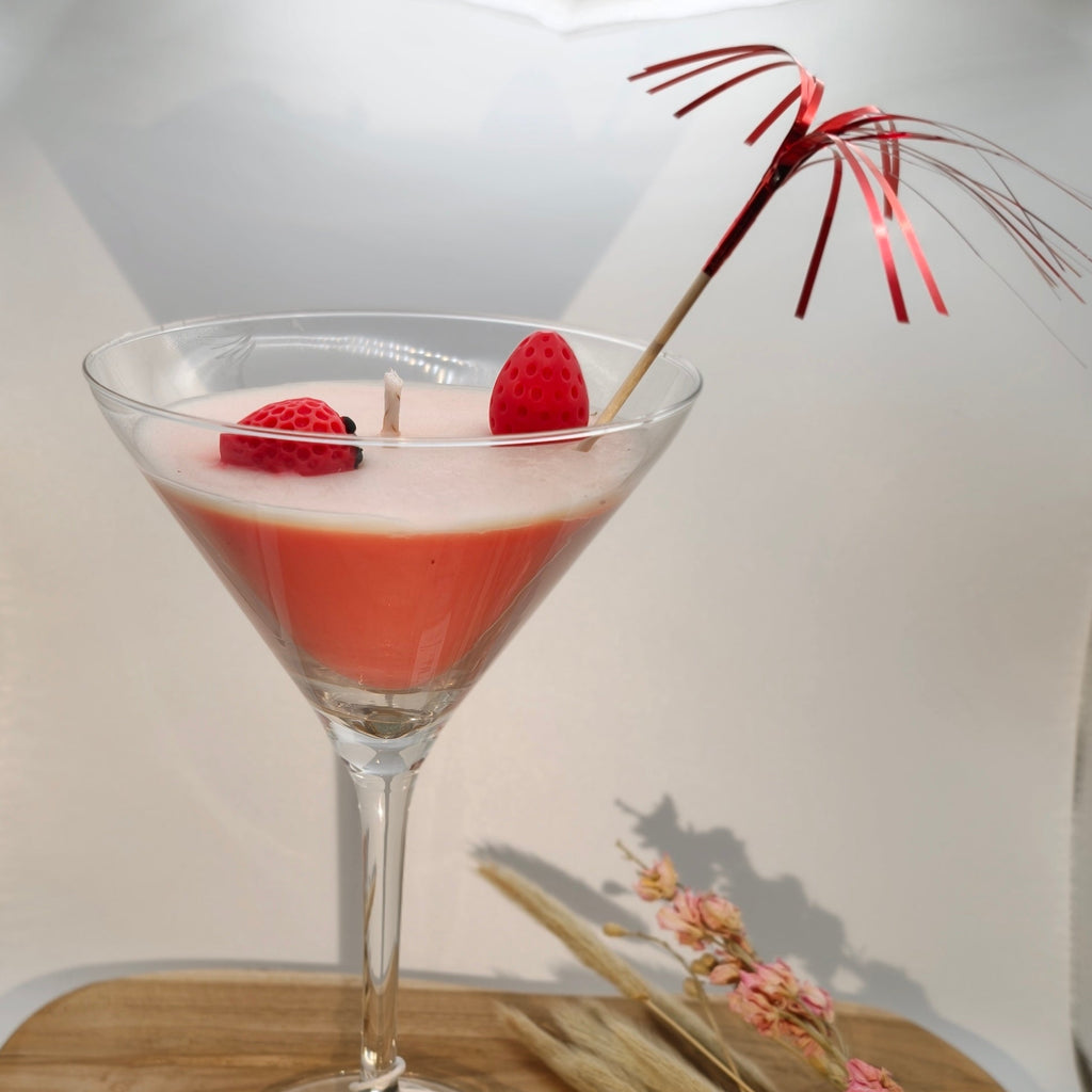 Strawberry Sunset – Handmade Strawberry Cocktail Candle (Limited Edition)