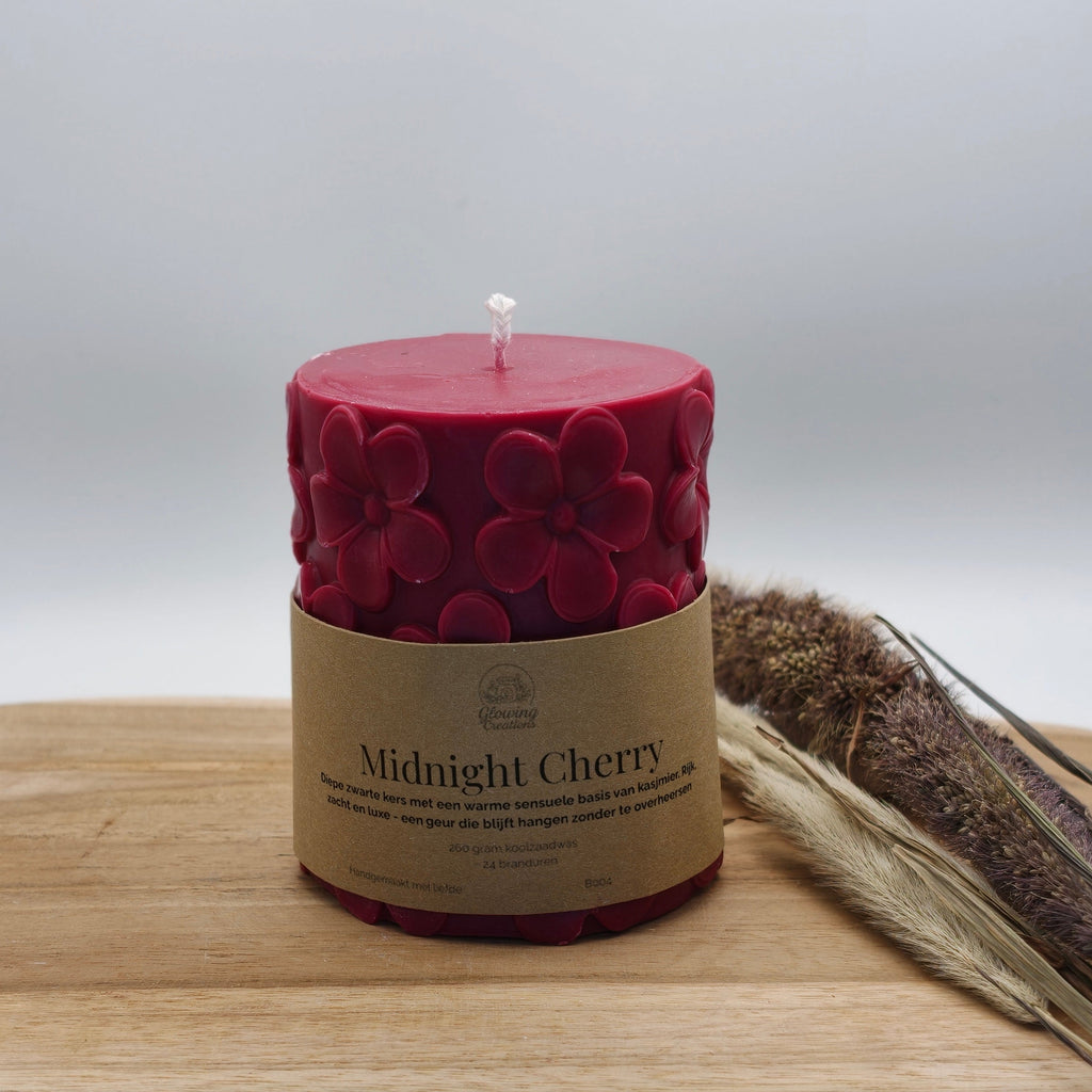 Midnight Cherry – Bougie parfumée artisanale au parfum chaleureux de cerise